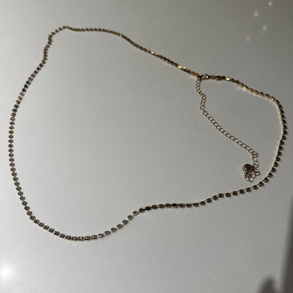 Gold Rhinestone Body Chain